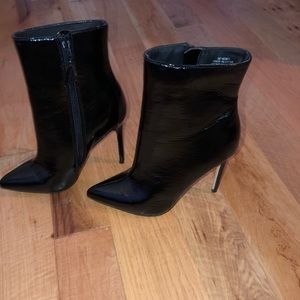 brand new patent leather ankle boots